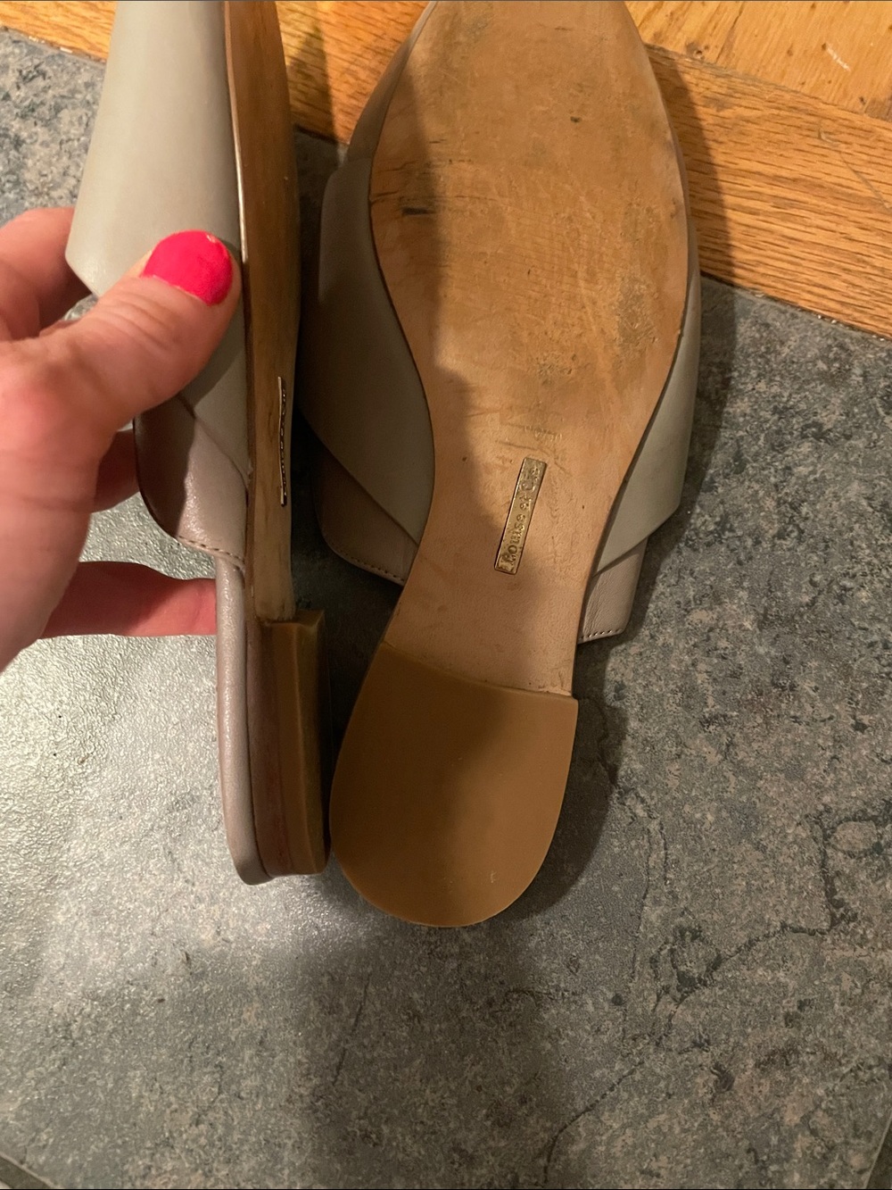 Louise et Cie Gray Mules leather upper shoes - Picture 4 of 4